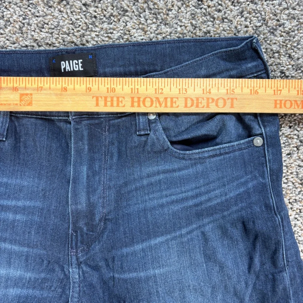 Paige Lennox Men's 32x33 Slim Fit Jeans Dark Indigo Blue Denim Stretch Pants